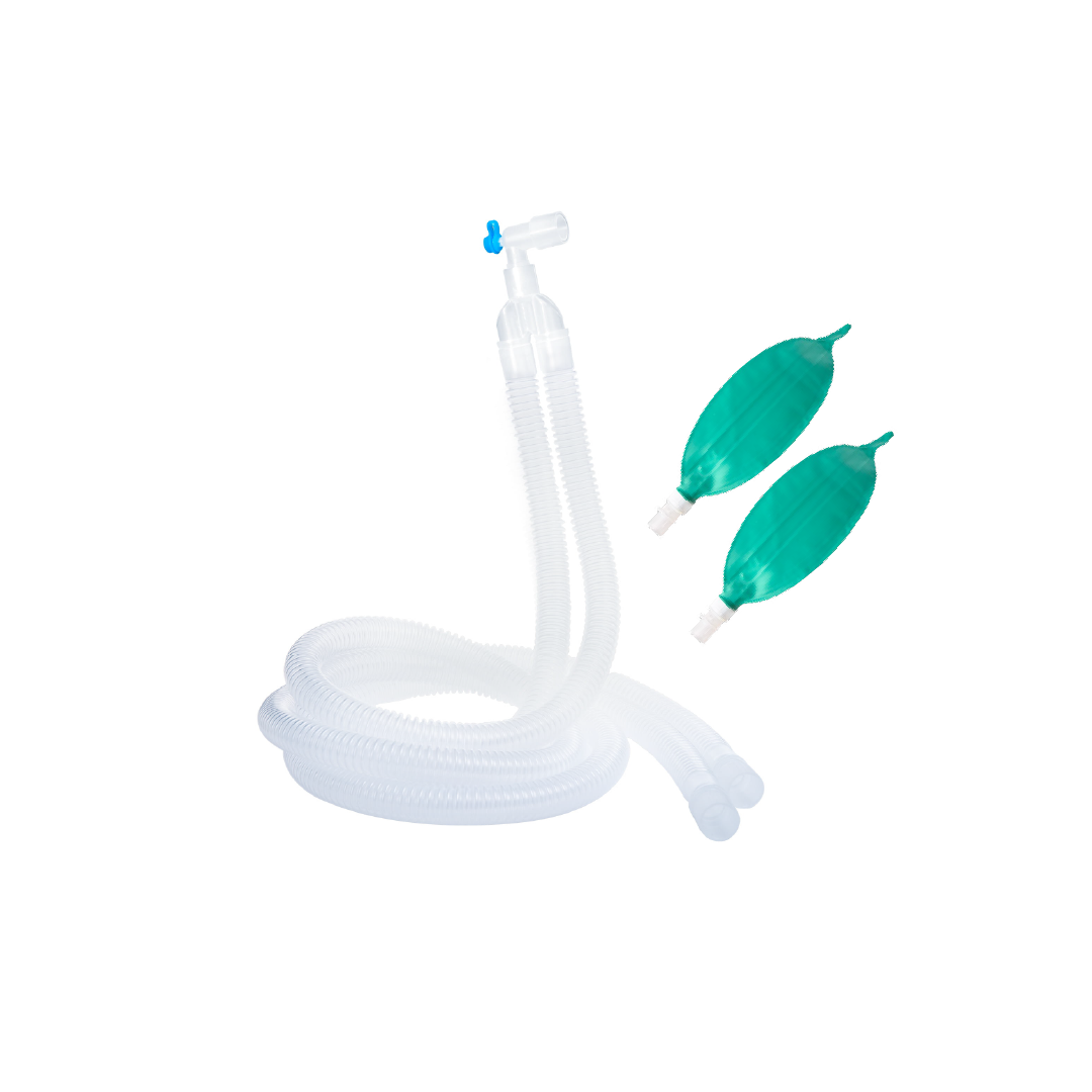 Circuito fijo desechable de anestesia para paciente adulto de 1.5 mts con bolsa de 3 litros